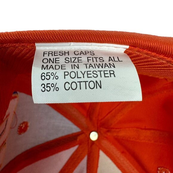 Vintage Snapback Hat Ricky Rudd Tide Racing NASCAR 10 Orange Baseball Cap - Picture 9 of 13